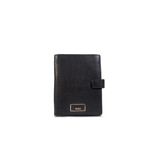 Tumi Wallet Belden Passport Wallet Travel Companion Black Leather RFID Protected